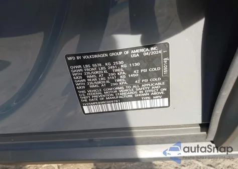 2024 Volkswagen Id.4 S из США, поврежденный, VIN 1V25MPE89RC009761